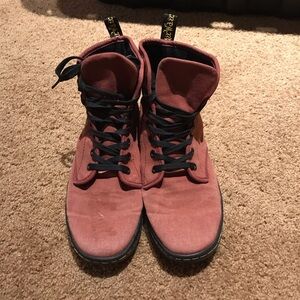 DR. MARTENS - Shoreditch canvas ankle combat boots siZe US8